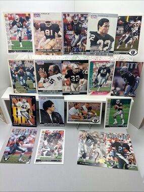 Tim Brown/ Marcus Allen vintage LA/Oakland Raiders lot of 18